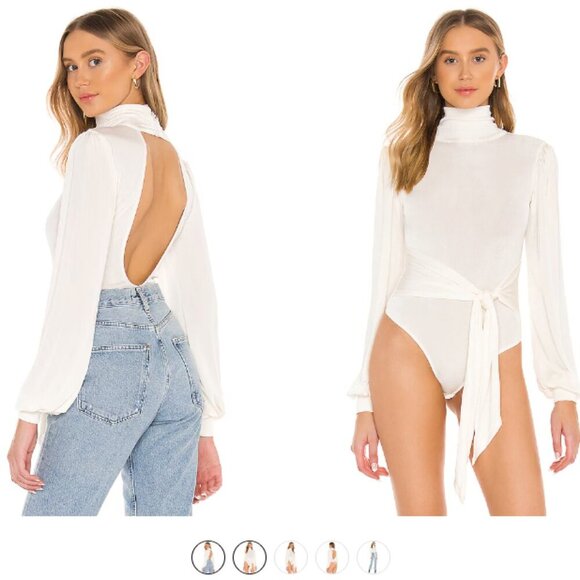 NWT Free People X REVOLVE Bring It Back Bodysuit Ivory Size Large - Picture 1 of 8